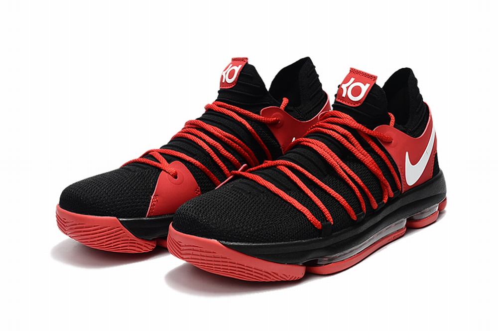 Nike KD 10 Shoes Black Red White